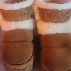 UGG size 7 platform mid ankle chestnut ( bought January)